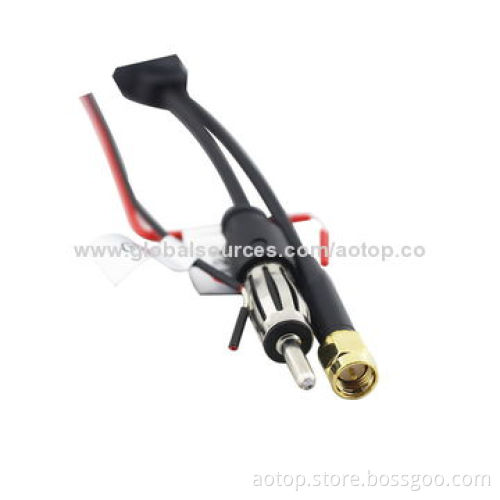 Newest Car Digital Active TV Antenna with VHF/UHF, Brass Connector for Car Digital TV Box